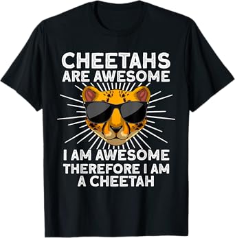 Cute Cheetah Design For Men Women Cat Animal Cheetah Lover T-Shirt
