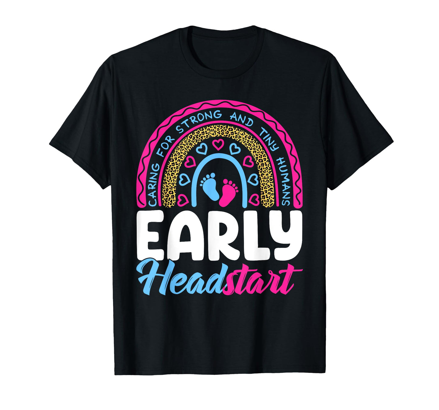 Early Headstart Teacher Head Start Leopard Back To School T-Shirt