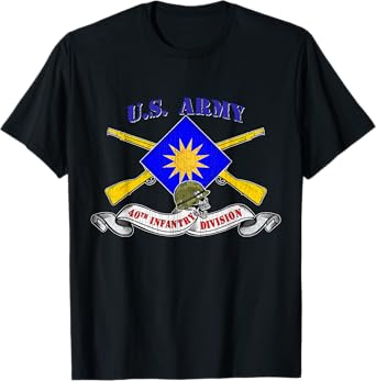 40th Infantry Division 40th ID Veteran Sunburst Division T-Shirt