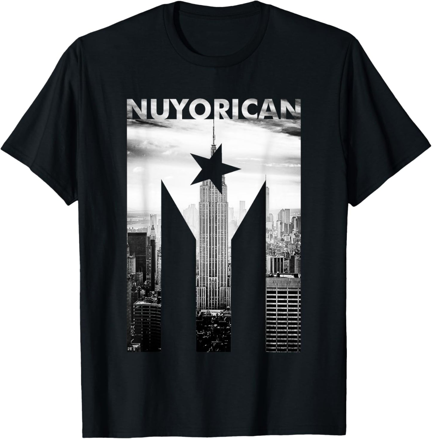 Nuyorican Flag of Puerto Rico print T-Shirt