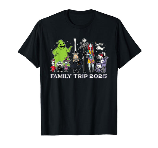 Disney The Nightmare Before Christmas Stars Family Trip 2025 T-Shirt