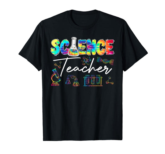 Science Teacher Tie Dye First Day Of School Back To School Men Women Girls Kids T-Shirt