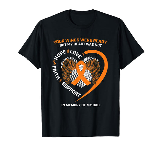 Gifts Women Men Kids In Memory Of My Dad Leukemia Awareness T-Shirt