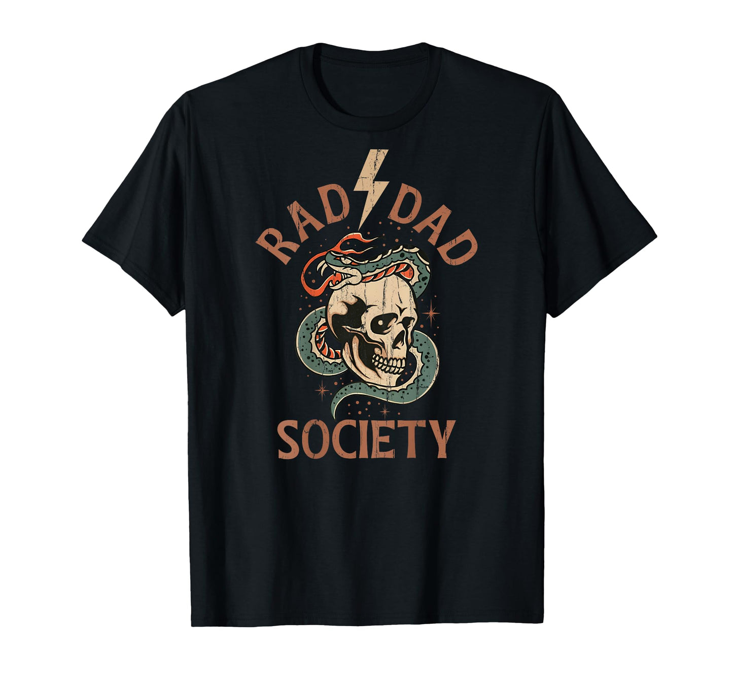 Rad Dad Society, Cool Dad Club, Dad Life - On Back T-Shirt