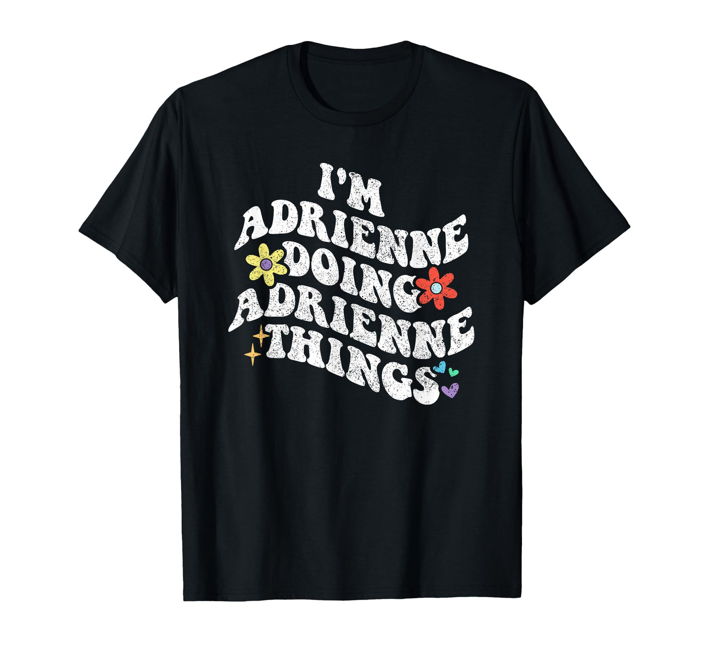 Retro Groovy Im ADRIENNE Doing ADRIENNE Things Funny T-Shirt