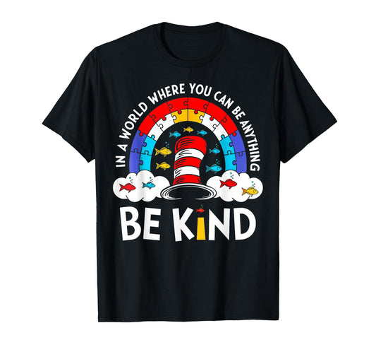 Autism Awareness for Teacher Why Fit in Doctor Cat Hat Cool T-Shirt - T-Shirt | Black