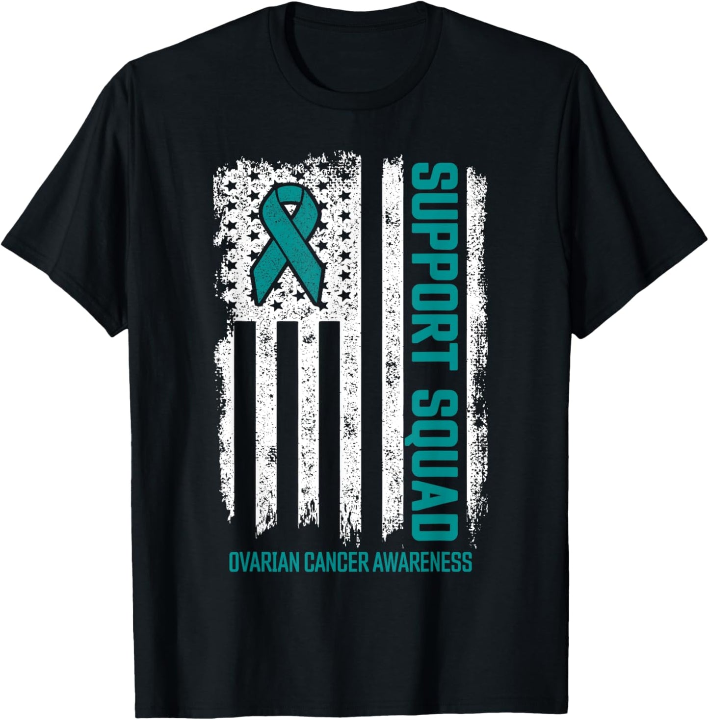 Ovarian Cancer Shirts Support Squad Ovarian Cancer Awareness T-Shirt