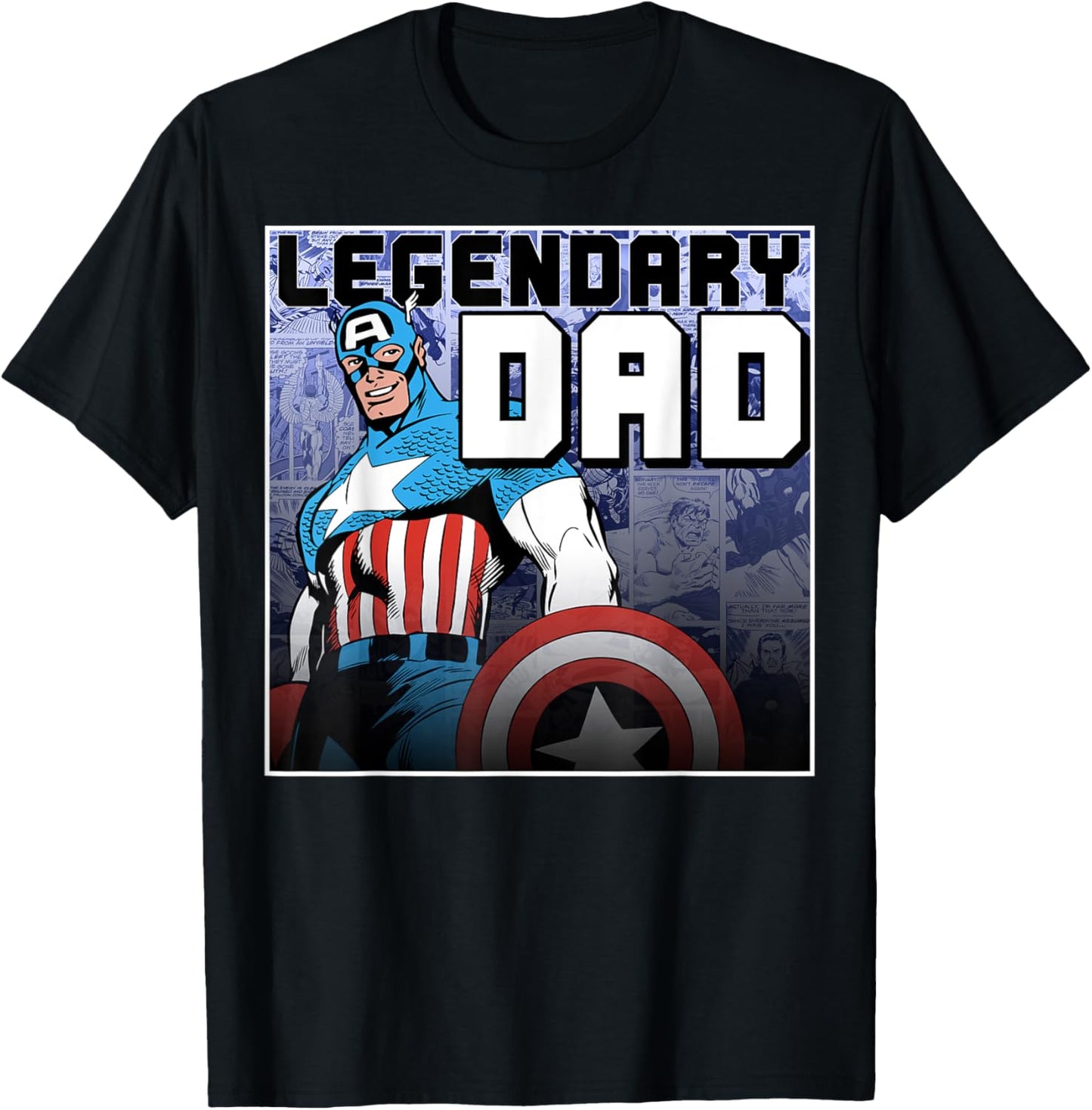 Marvel Comics Father's Day Captain America Legendary Dad T-Shirt