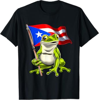 Coqui Frog Puerto Rico Flag Hispanic Heritage Puerto Rican T-Shirt