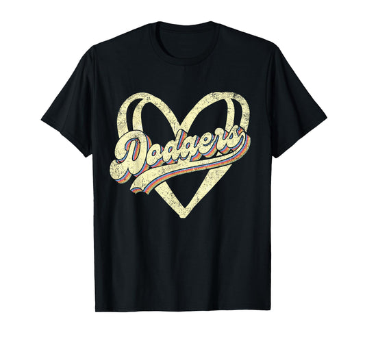Dodgers Name Retro Vintage First Name Dodgers Lover Usa Flag T-Shirt