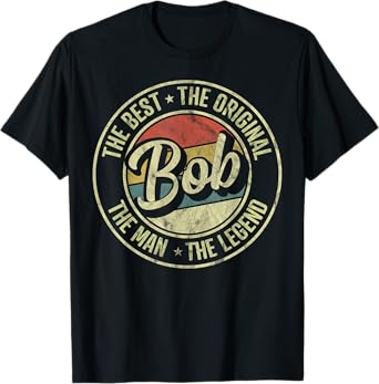 Bob Personal Name First Name Retro Bob T-Shirt