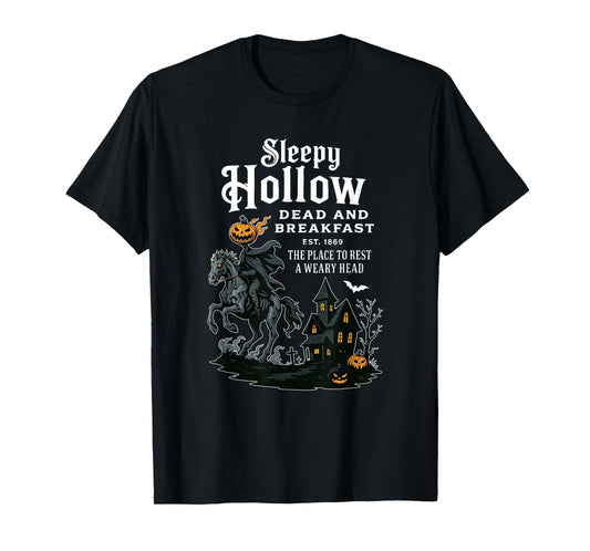 Sleepy Hollow Dead and Breakfast Est 1869, Vintage Halloween T-Shirt