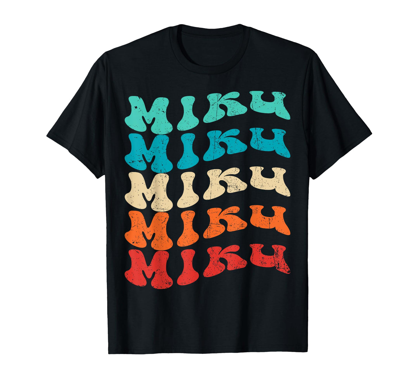 Miku Family Name I Love Miku Personalized Vintage T-Shirt