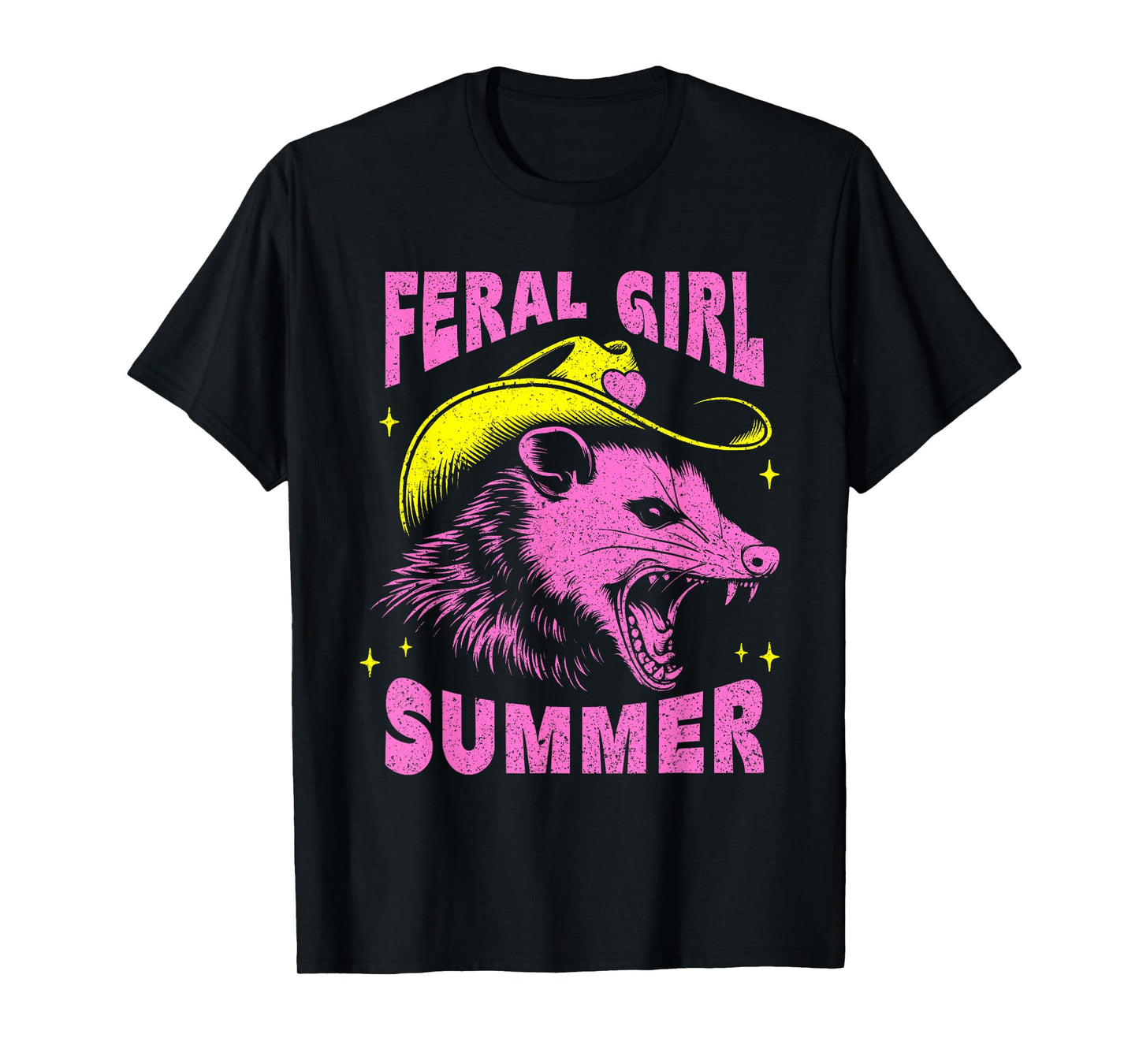 Feral Girl Summer Opossum Vintage T-Shirt