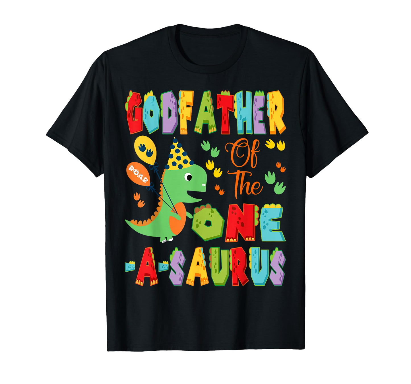 GodFather Of The One-A-Saurus 1St Birthday Boy Dinosaur T-Shirt