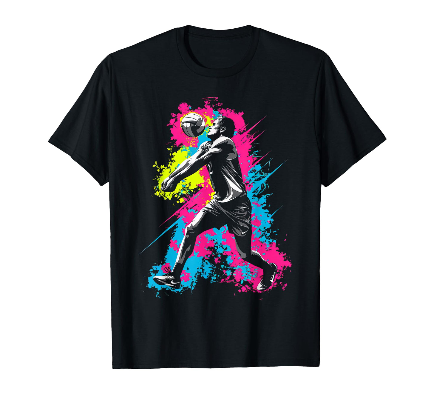 Colorful Volleyball Player for Men Women Kids Volleyball T-Shirt