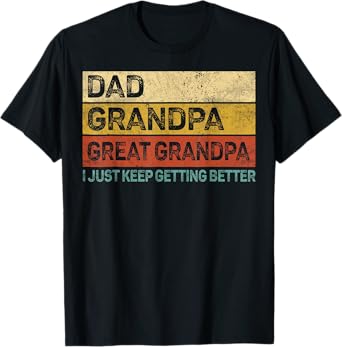 Fathers Day Gift from Grandkids Dad Grandpa Great Grandpa T-Shirt