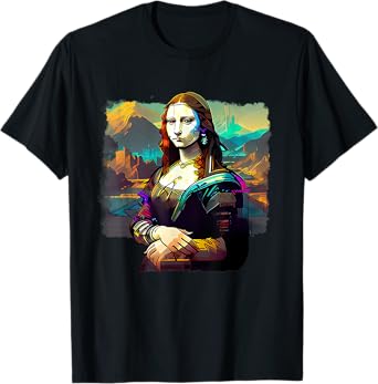 Cyberpunk Aesthetic - Cyberpunk Mona Lisa - Famous Painting T-Shirt