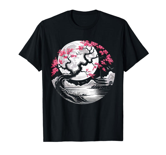 Vintage Japanese Sakura Flower Cherry Blossom Men Women T-Shirt
