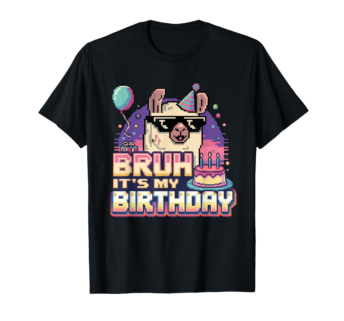 Bruh Its My Birthday Llama Pinata Party Bday Boy Girl Family T-Shirt