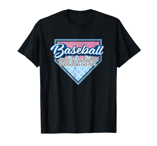 Baseball Grammy Ice Cream Drip Funny Baseball Mother's Day T-Shirt