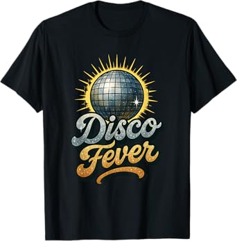 Disco Fever 70s Vintage Dance Party Music Costume Funky T-Shirt