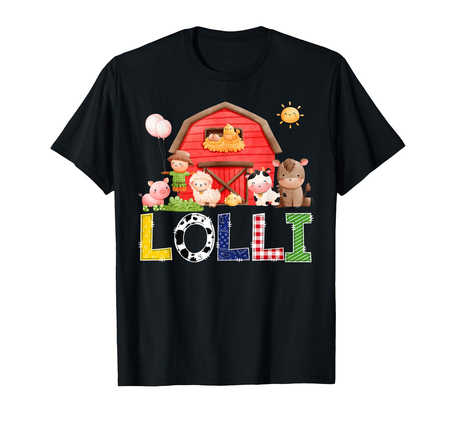 Lolli Red Farm Cow Birthday Boy Party Matching Family T-Shirt