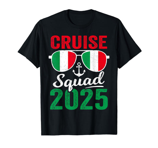 Italy Cruise Squad 2025 Summer Vacation Matching Family T-Shirt