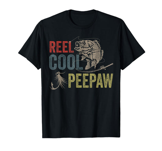Reel Cool Peepaw Fishing Fathers Day T-Shirt