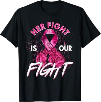 Breast Cancer Her Fight Is Our Fight Breast Cancer Awareness T-Shirt