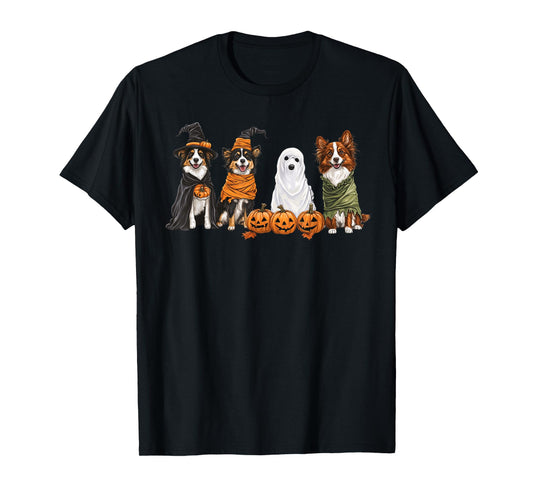 Cute Fall Australian Shepherd Dog Owner Halloween T-Shirt