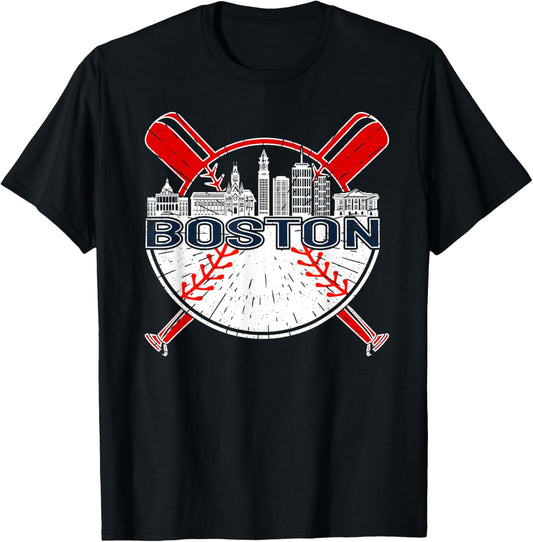Softball Vintage Boston Baseball T-Shirt for Men and Women T-Shirt