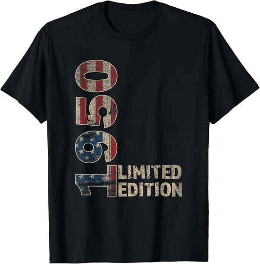75th Birthday Gift men Vintage born 1950 turning 75 Year Old T-Shirt