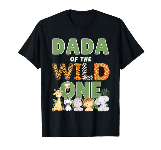 Dada Of The Wild One 1st Birthday Safari Family Matching T-Shirt