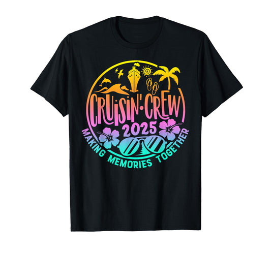 Cruisin' Crew 2025 Family Friends Vacation Matching Group T-Shirt
