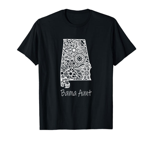 Alabama Bama Aunt Family Reunion Mandala Alabama T-Shirt