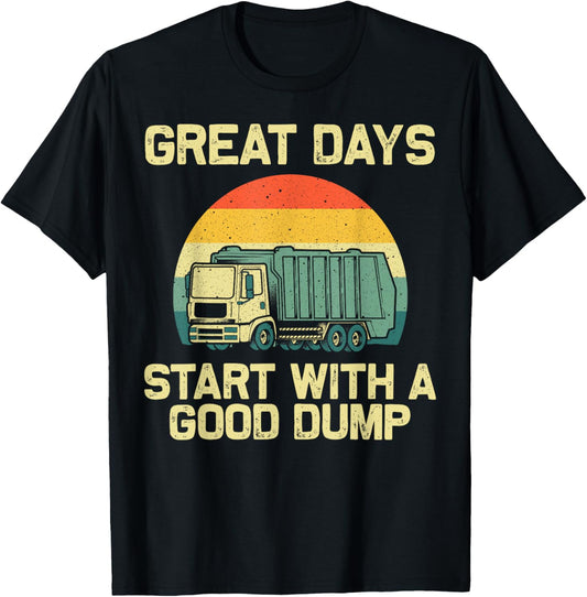 Cool Garbage Truck For Men Kids Boys Trash Waste Management T-Shirt