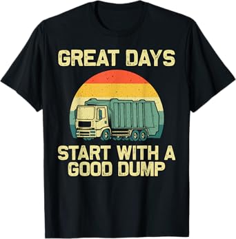 Cool Garbage Truck For Men Kids Boys Trash Waste Management T-Shirt