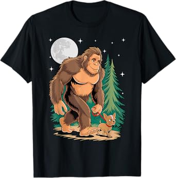 Funny Chihuahua Bigfoot Dog Walking Dog Mom Dad Kids T-Shirt