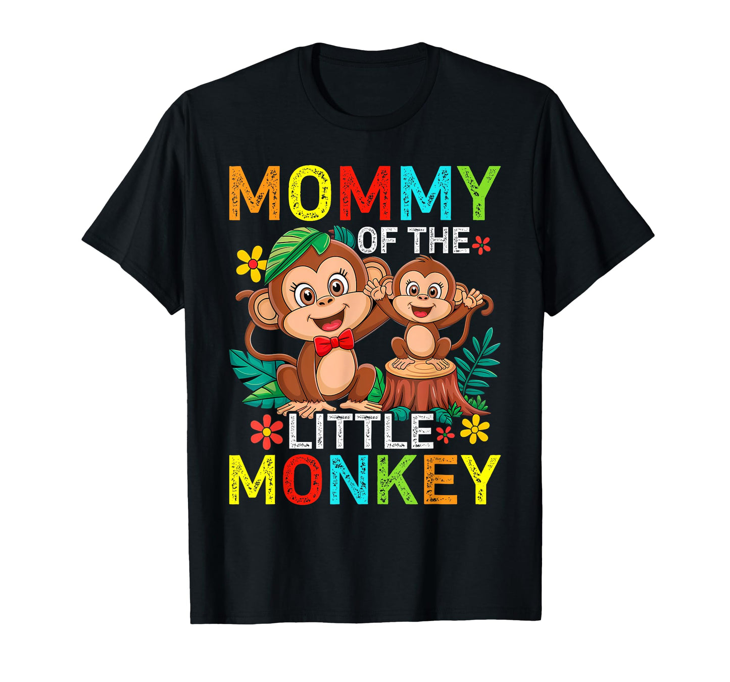 Mommy Of Little Monkey Birthday Family Matching T-Shirt