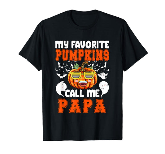 My Favorite Pumpkin Call Me Papa Halloween Family Lover T-Shirt