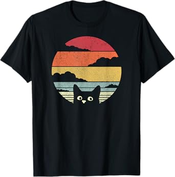 Cat Shirt. Retro Style T-Shirt