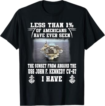 USS John F. Kennedy CV-67 Aircraft Carrier T-Shirt