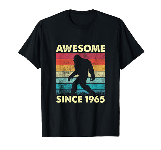 Vintage Bigfoot 59 Years Awesome Since 1965 Birthday T-Shirt
