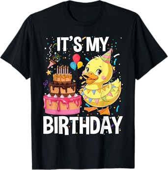 Duck for Birthday for Children It's My Birthday T-Shirt