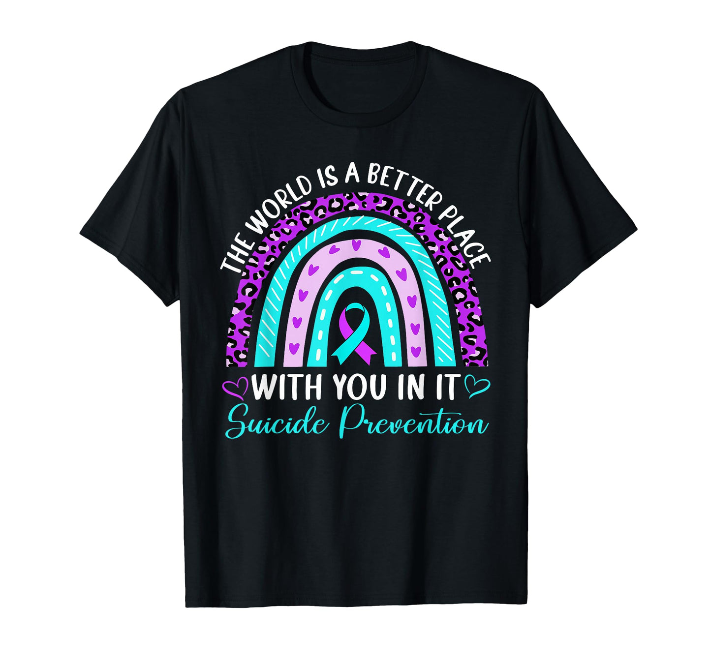 Vintage Rainbow Suicide Prevention Awareness Men Women T-Shirt