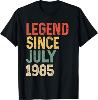 Legend 1985 40th Birthday Gifts for Men Women 40 Year Old T-Shirt