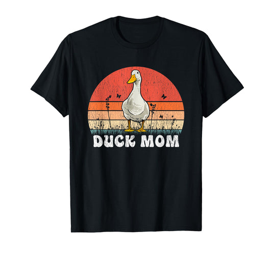 Duck Mom Retro Vintage Funny Mothers Day Mama Duck T-Shirt