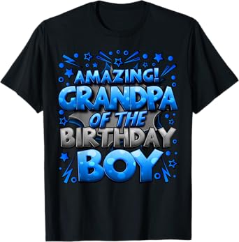 Grandpa of the Birthday Boy Matching Family Grandpa T-Shirt