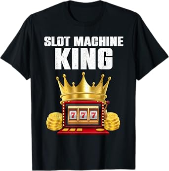 Cool Slot Machine Lovers Design For Men Boys Casino Gambler T-Shirt
